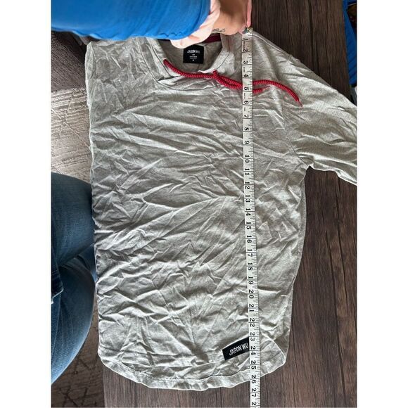 Jason Wu For Eva Air Drawstring Long Sleeve Pullover Top Gray sweater Size M - Picture 9 of 10